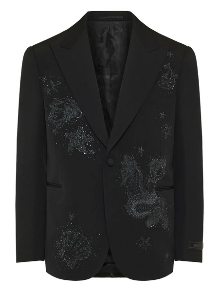  Versace Barocco Sea Embroidered Jacket - Black 