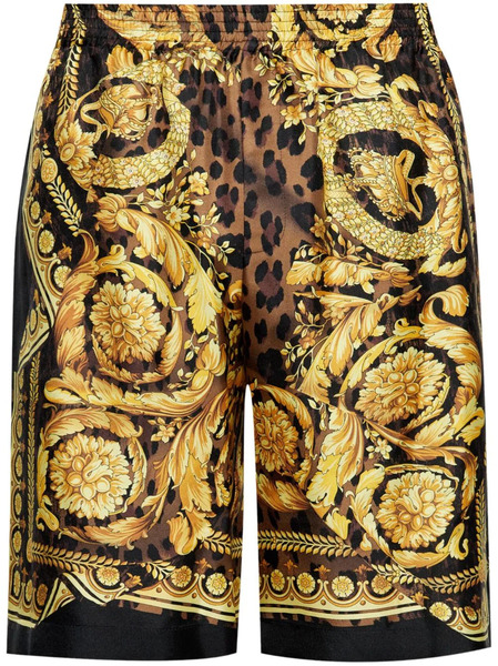  Versace Barocco Silk Shorts - Yellow 