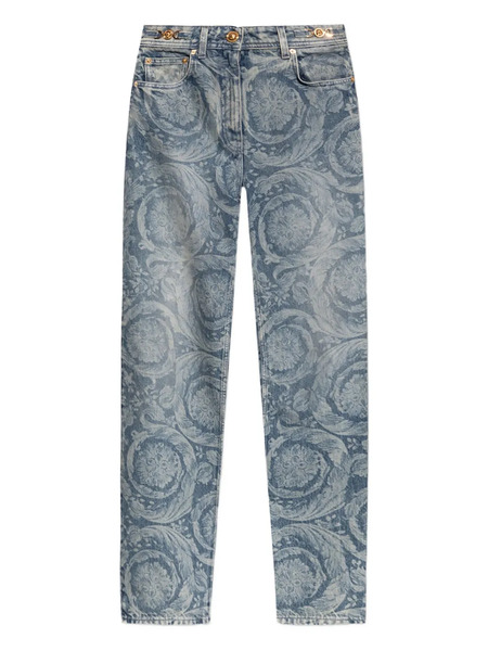  Versace Baroque-patterned Jeans - Blue 