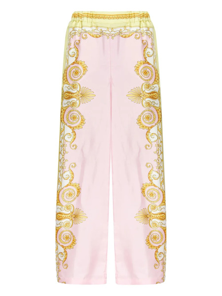  Versace Barroco-printed Trousers - Pink 
