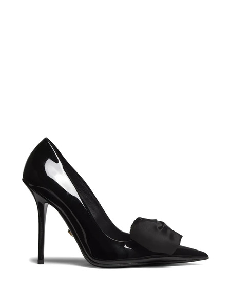  Versace Bow Medallion Pumps - Black 