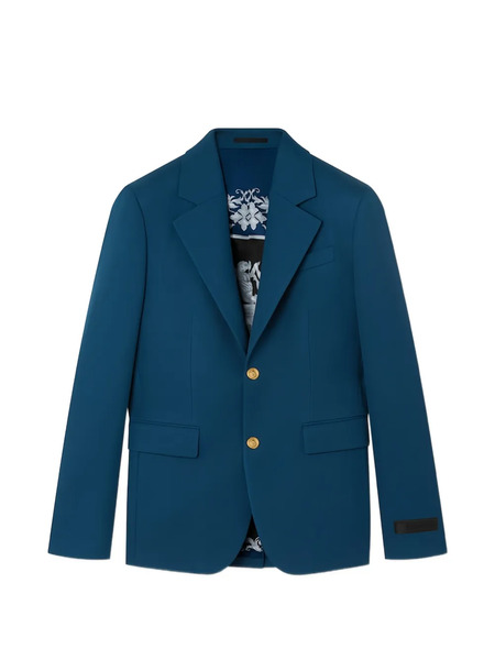  Versace Button Logo-patch Blazer - Blue 