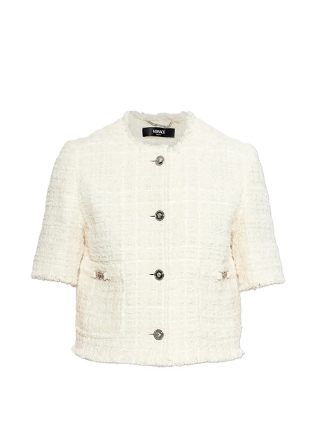  Versace Button Short-sleeve Jacket - Neutrals 