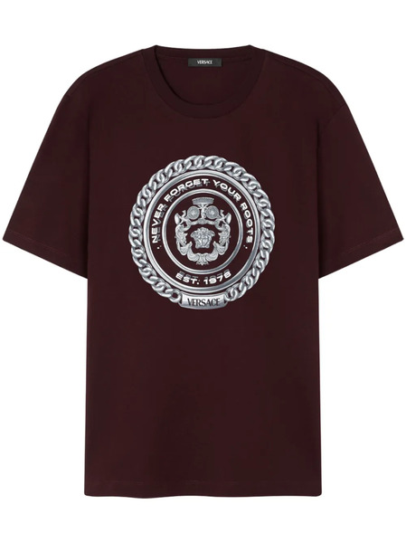  Versace Chain Crest T-shirt - Brown 