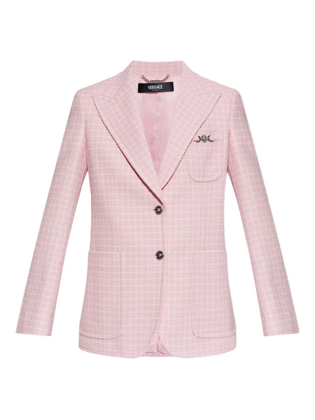  Versace Check-patterned Blazer - Pink 