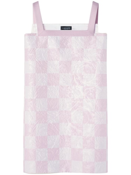  Versace Check-print Mini Dress - Pink 