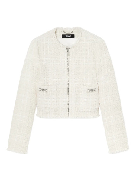  Versace Cotton Cardigan Jacket - Neutrals 