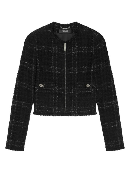  Versace Cotton Tweed Jacket - Black 