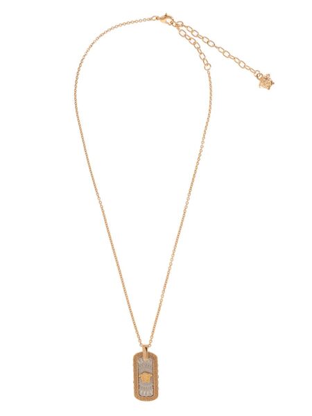  Versace Crystal-pendant Necklace - Gold 