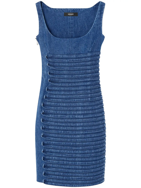  Versace Denim Mini Dress - Blue 