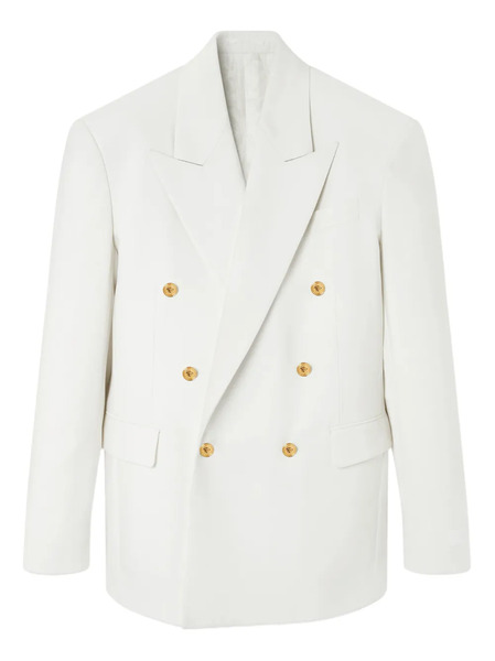  Versace Double-breasted Button-up Jacket - White 