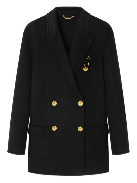  Versace Double-breasted Coat - Black 