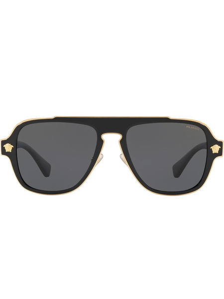  Versace Eyewear Aviator-frame Sunglasses - Black 