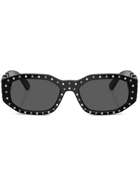  Versace Eyewear Biggie Stud-embellished Sunglasses - Black 