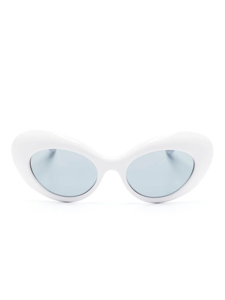  Versace Eyewear La Medusa Oval-frame Sunglasses - White 