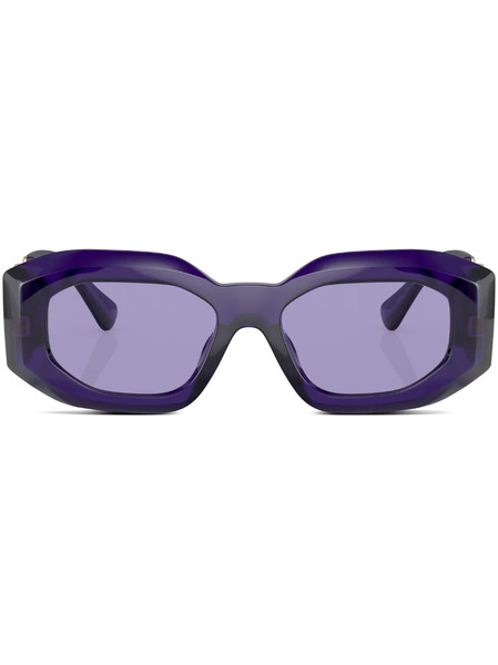  Versace Eyewear Logo-plaque Geometric-frame Sunglasses - Purple 