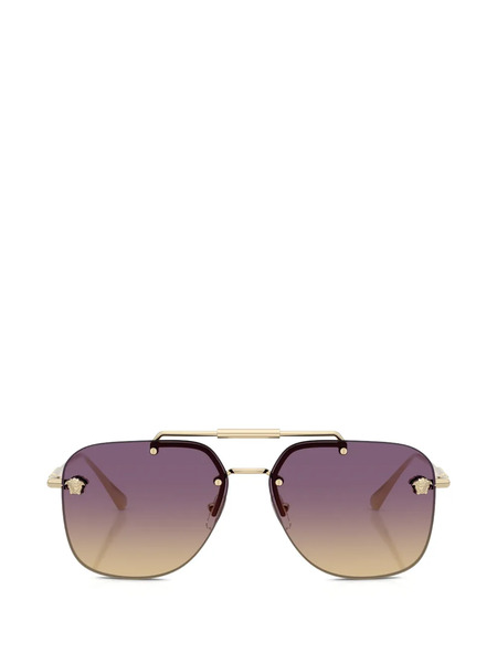  Versace Eyewear Medusa Browline Sunglasses - Gold 