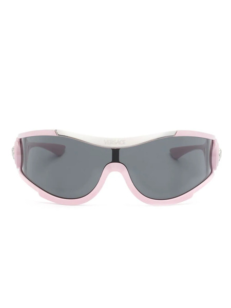  Versace Eyewear Medusa Medallion Shield-frame Sunglasses - Pink 