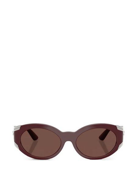  Versace Eyewear Medusa-motif Round-frame Sunglasses - Red 