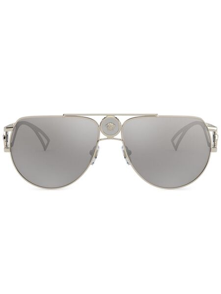  Versace Eyewear Medusa Pilot-frame Sunglasses - Gold 