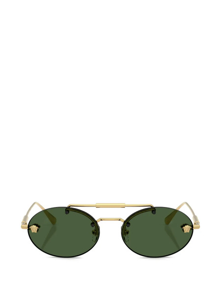  Versace Eyewear Oval-frame Sunglasses - Gold 