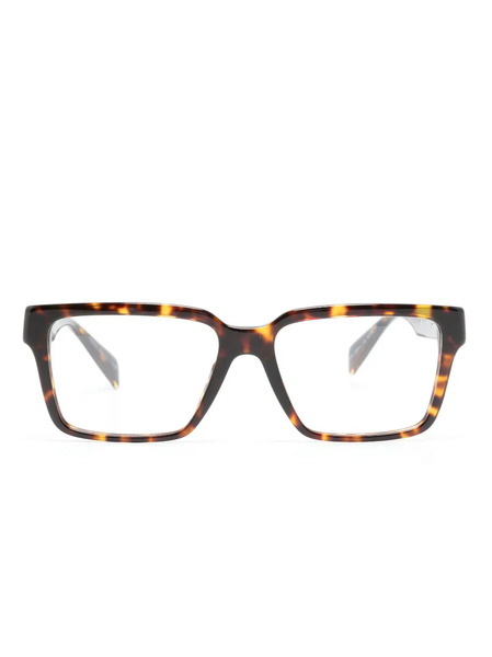  Versace Eyewear Tortoiseshell-effect Square-frame Glasses - Brown 