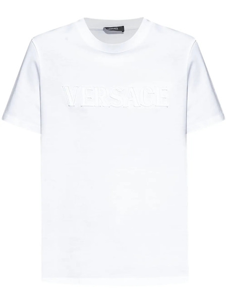  Versace Fringed Embroidered T-shirt - White 
