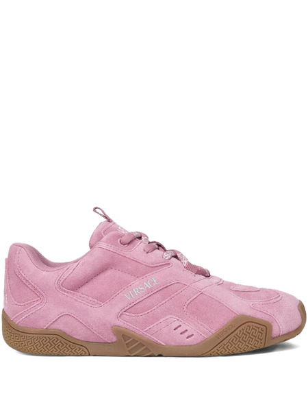  Versace Galaxia Suede Lace-up Trainers - Pink 