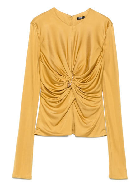  Versace Gathered Blouse - Gold 