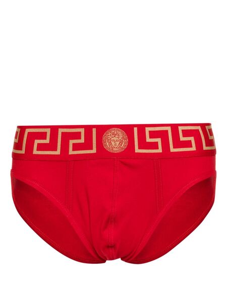  Versace Greca Border Briefs - Red 