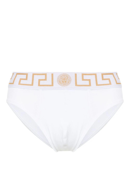  Versace Greca Border Briefs - White 