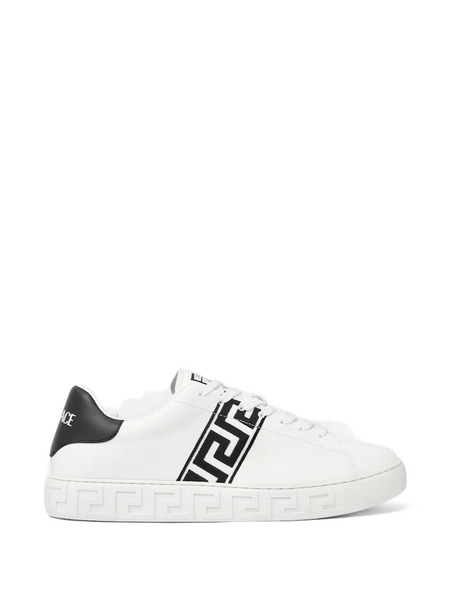  Versace Greca Embroidered Sneakers - White 