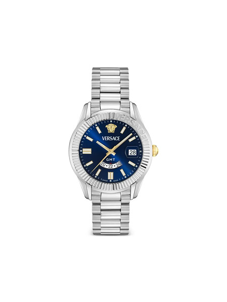  Versace Greca Gmt Fluted 41mm - Blue 