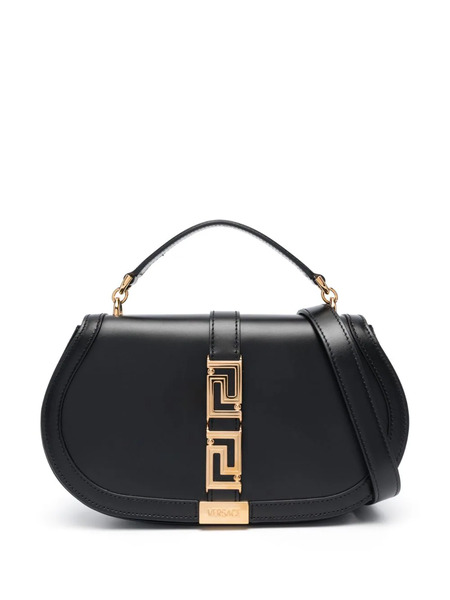  Versace Greca Goddess Leather Shoulder Bag - Black 
