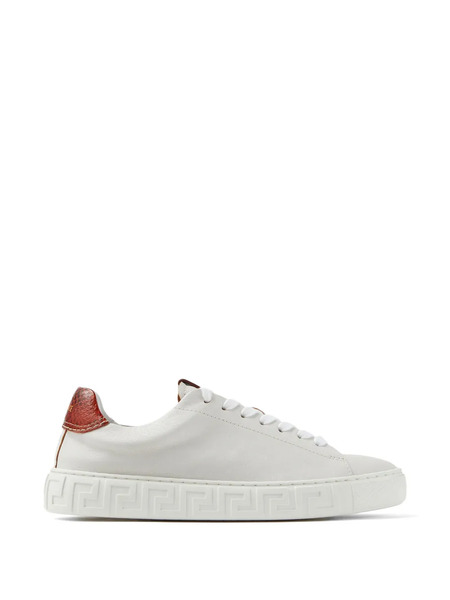  Versace Greca Leather Sneakers - White 