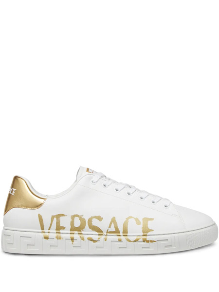  Versace Greca Logo-print Sneakers - White 