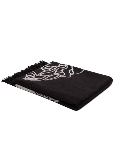  Versace Greca Motif Blanket - Black 