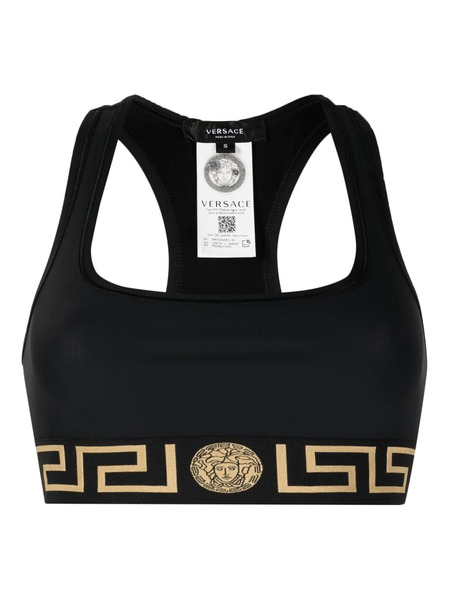  Versace Greca Racerback Bra - Black 
