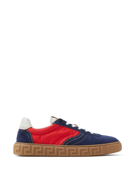  Versace Greca Suede & Nylon Sneakers - Blue 