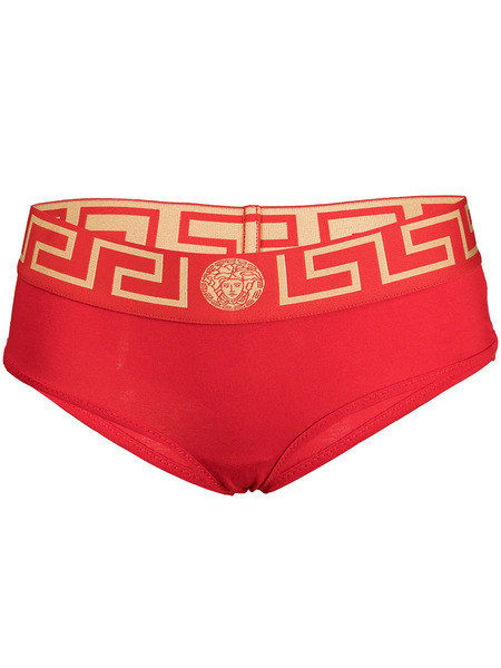  Versace Greca Waistband Briefs - Red 