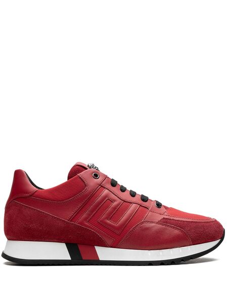  Versace Greek Key Contrast red Sneakers 