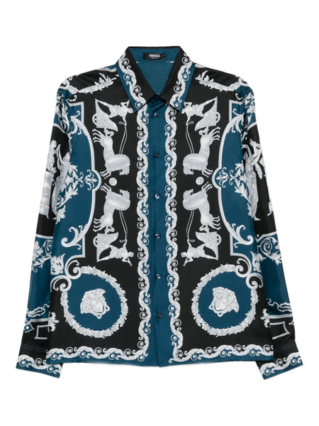  Versace Hall Of Hero Printed Shirt - Black 