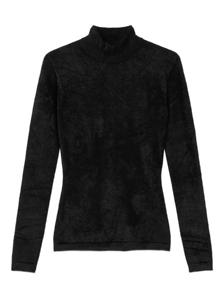  Versace High-neck Embellished Sweater - Black 