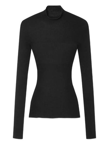  Versace High-neck Ribbed-knit Jumper - Black 