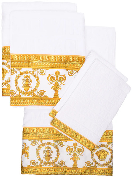  Versace Home I Love Baroque Towel (set Of Five) - White 