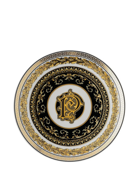  Versace Home Virtus Alphabet P Plate (17cm) - White 