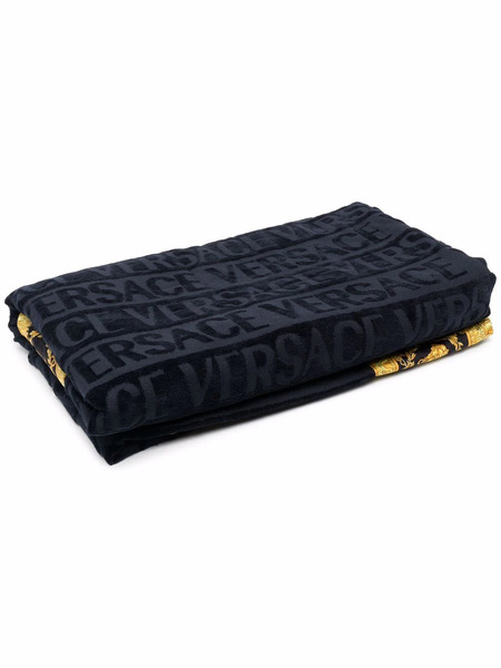  Versace I Love Baroque Bath Towel - Blue 