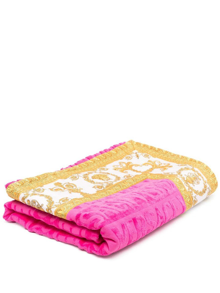  Versace I Love Baroque Beach Towel - Pink 