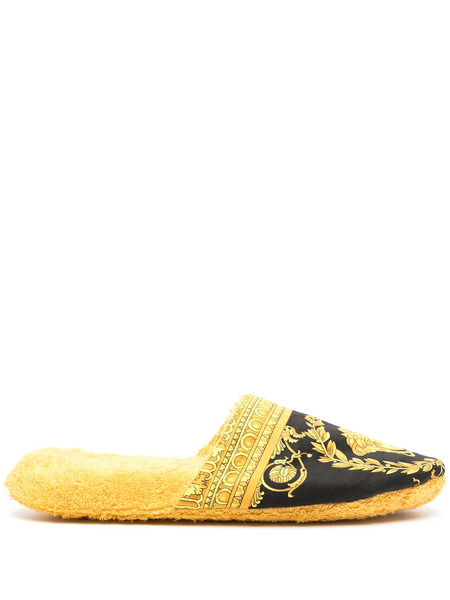  Versace I Love Baroque Slippers - Black 
