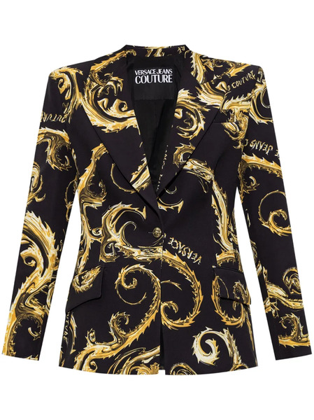  Versace Jeans Couture Barocco-print Blazer - Black 